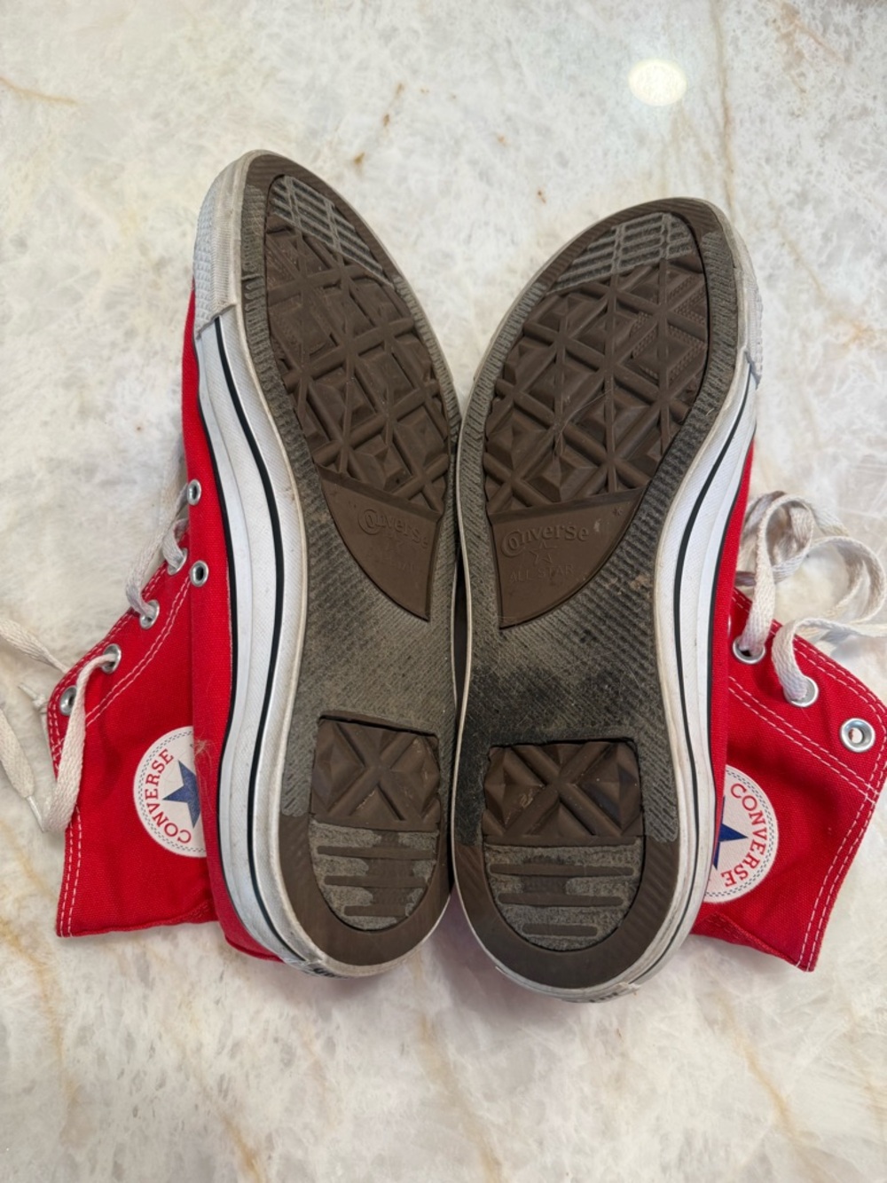 Men’s Red High-Top Converse Sneakers - Picture 6 of 8